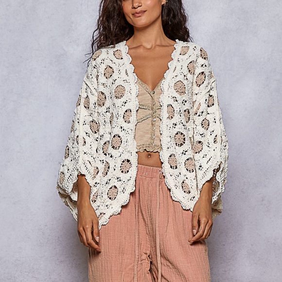 💕 POL Cream Crochet Cardigan - Picture 7 of 9